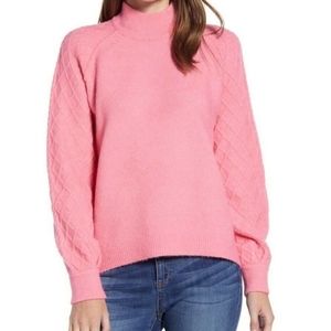 Caslon Mix Stich Turtleneck Sweater
